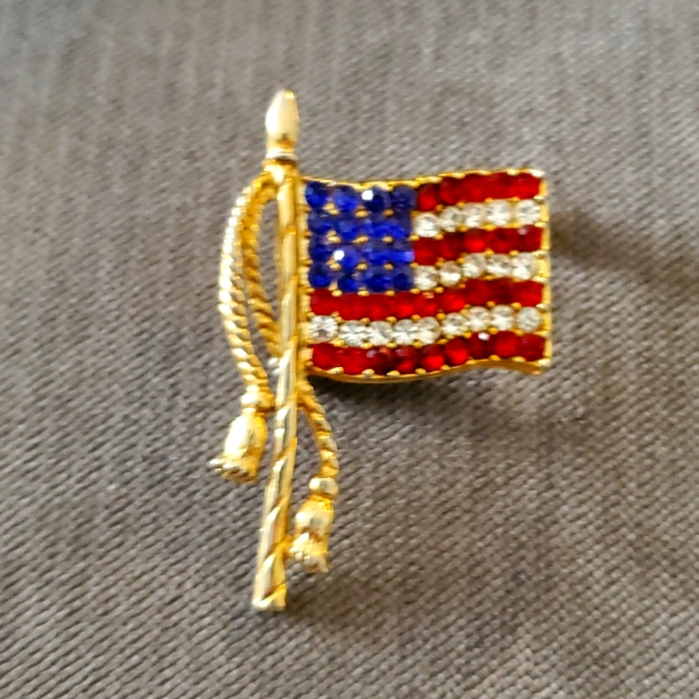American Flag Brooch
